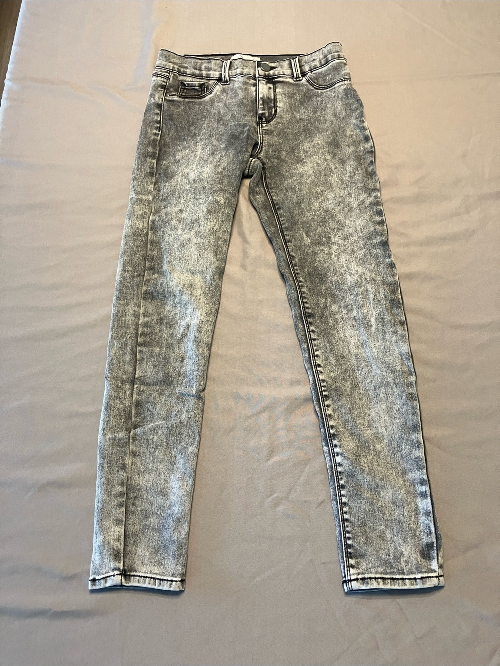 Jordache Girls Acid Wash Gray Skinny Jeans